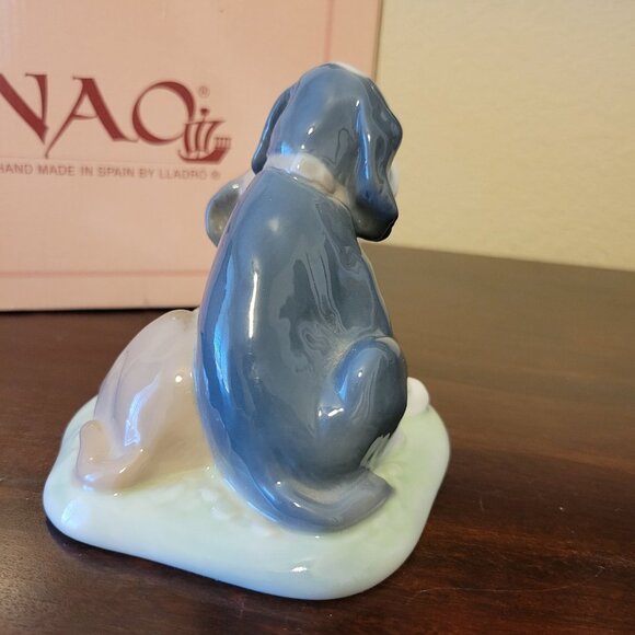 Lladro NAO Spanish Porcelain Two Pups Dog Figurine #1046 Dos Cachorros With Box - Picture 7 of 12